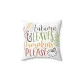 Fall Spun Polyester Square Pillow