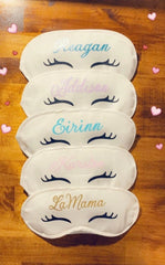 Personalized Sleep Mask / Slumber Party Mask / Bridal Party Mask