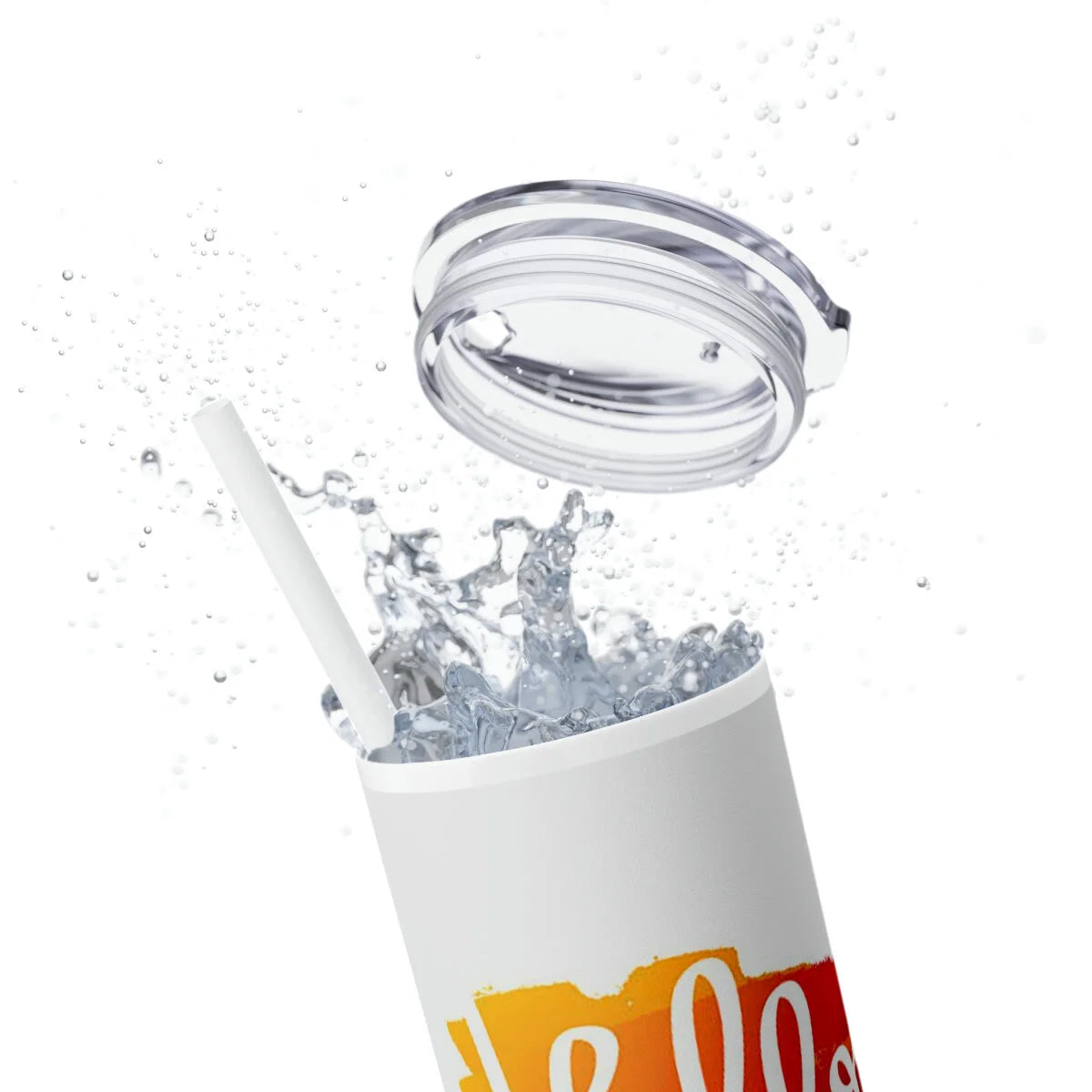 Hello Fall Skinny Tumbler with Straw, 20oz