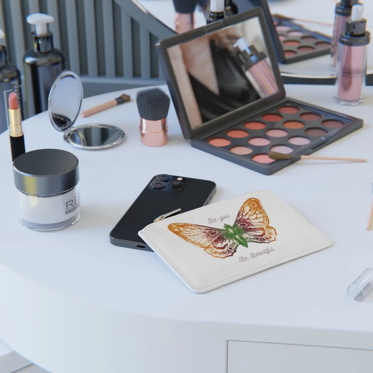 Be You Be Beautiful Butterfly Mini Clutch Bag