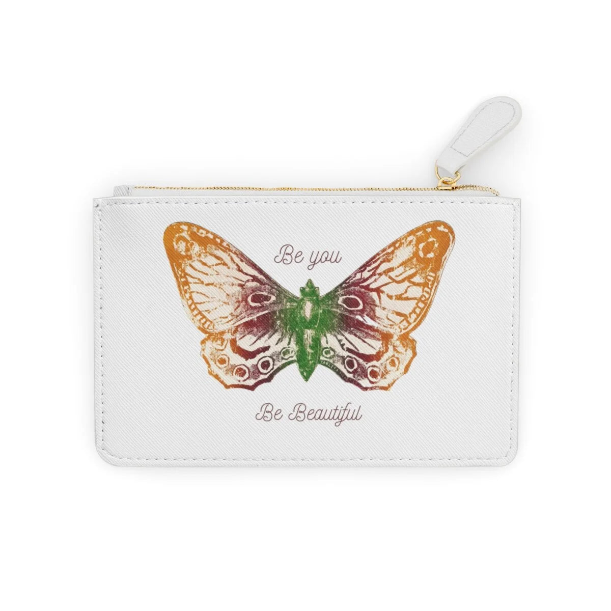 Be You Be Beautiful Butterfly Mini Clutch Bag