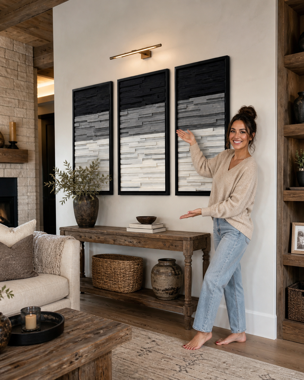 Framed Rustic Wooden Wall Art