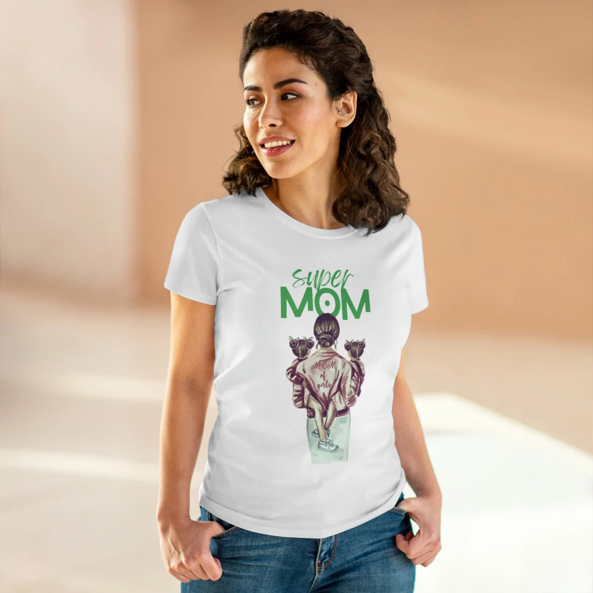 Super Mom Women's Midweight Cotton Tee
