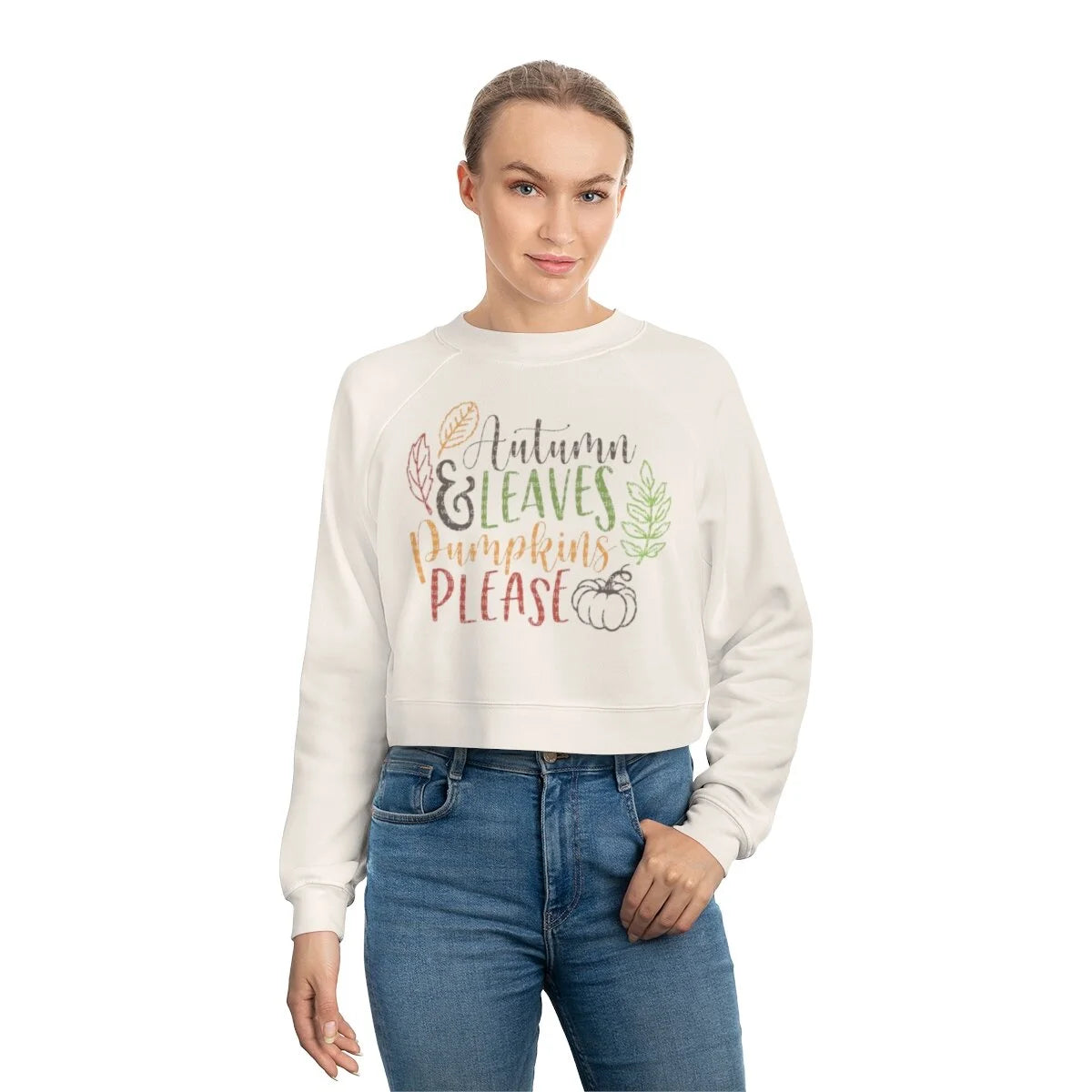 Fall Women's Cropped Fleece Pullover