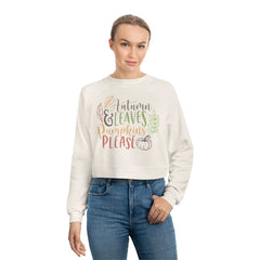 Fall Women's Cropped Fleece Pullover