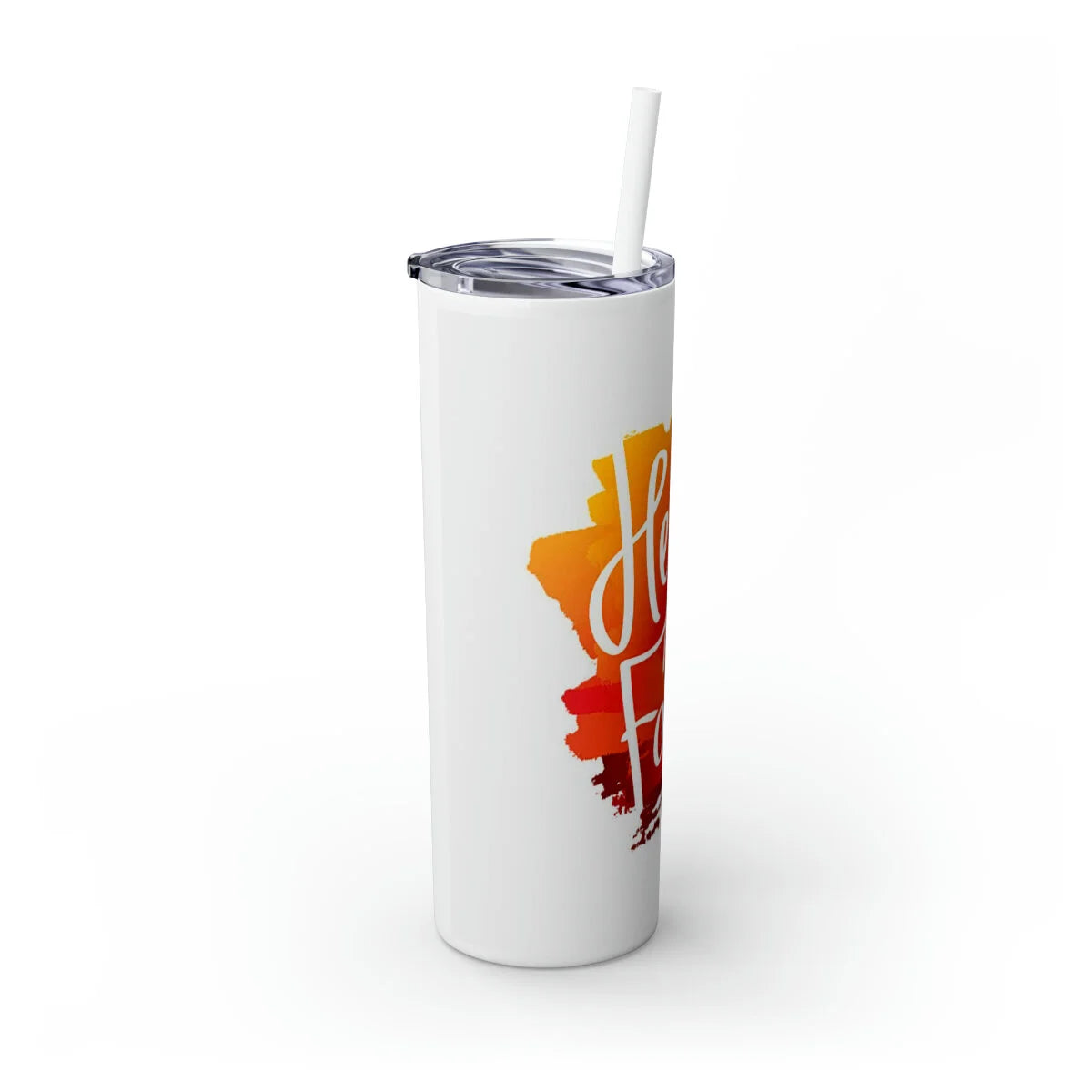 Hello Fall Skinny Tumbler with Straw, 20oz
