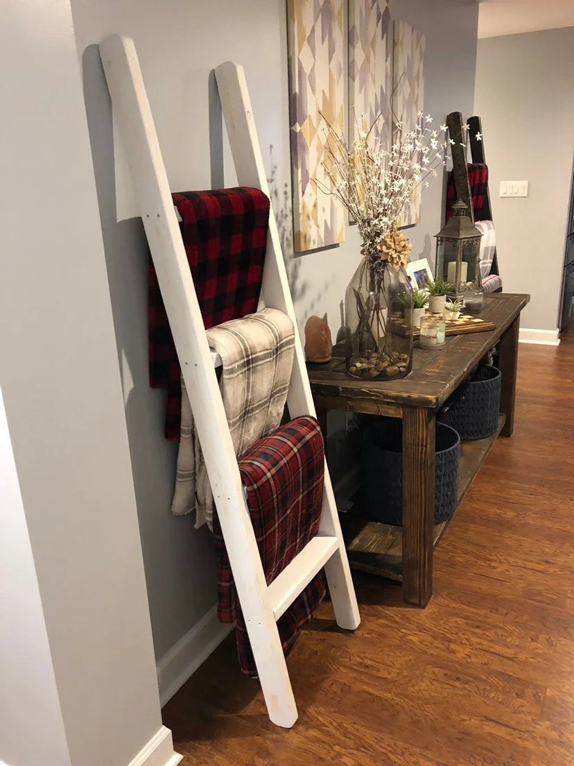 Rustic Blanket Ladder