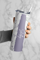 20oz Stainless Skinny Tumbler - Flower Lines